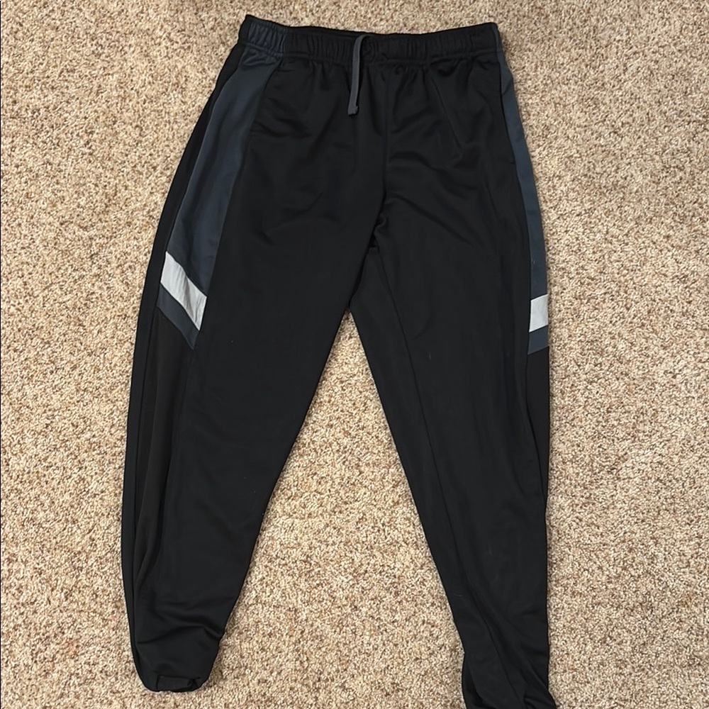 Athletic Works Black Jogger Pants with Gray Accents